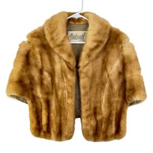 Vintage Mink Fur Stole Wrap Old Hollywood Glamour Hudson's Detroit